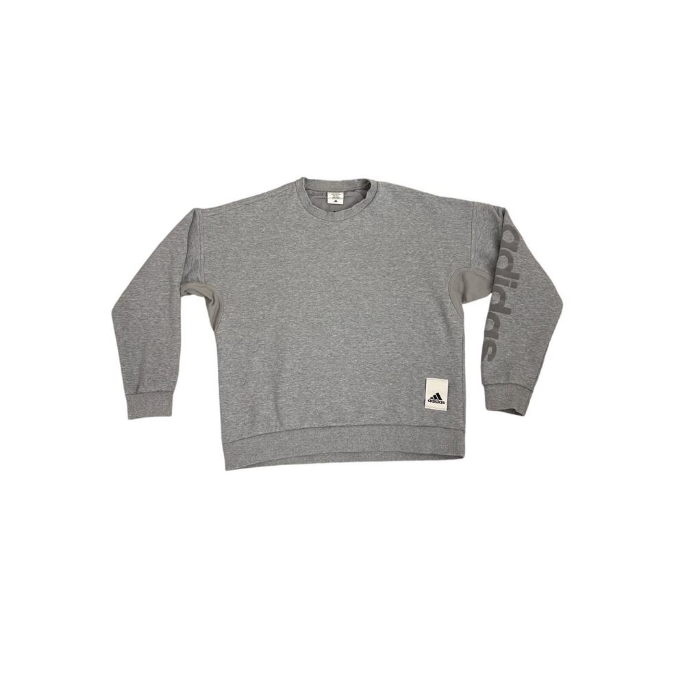 Adidas M Caps Crewneck Loungewear Grey Sweatshirt Size Men's Medium
